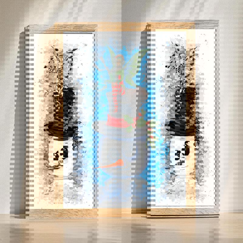 Frosty Friends snowman canvas wall art for cozy Christmas bedroom decor, cute winter scene with smiling snowmen in the snow | Familywalldecor