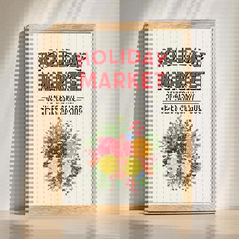 Winter spice festive holiday kitchen canvas with cinnamon, dried orange, and star anise illustration for cozy wall decor | Family Wall Decor