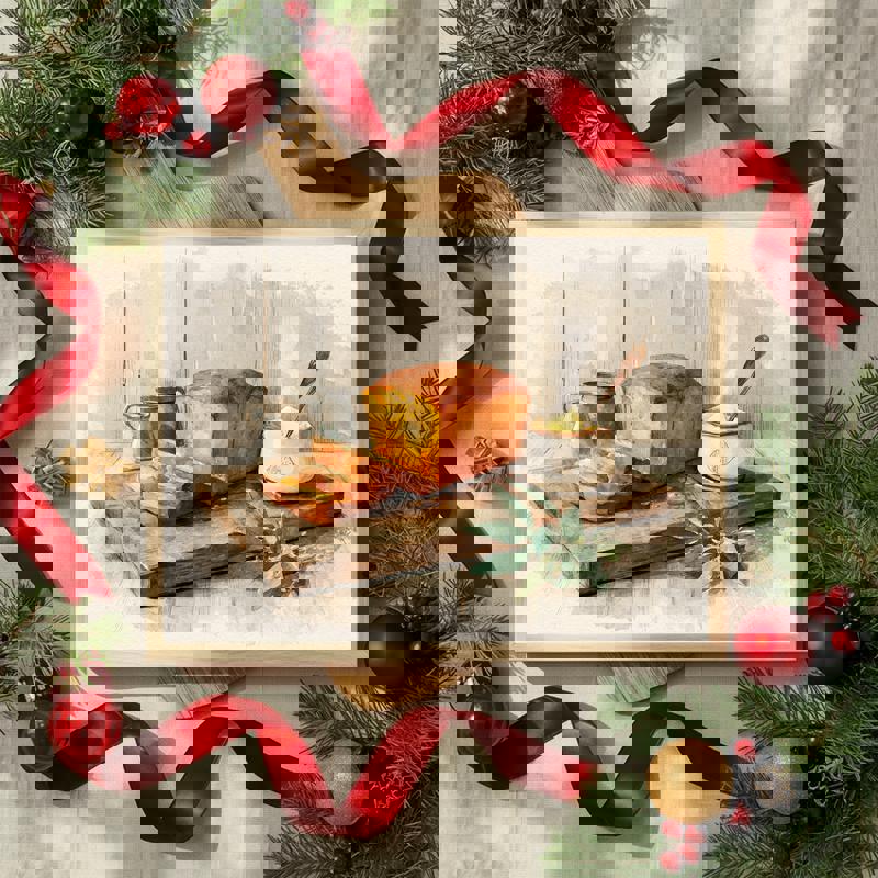 Pumpkin bread canvas wall art on rustic cutting board, cozy autumn farmhouse kitchen decor and a sweet fall housewarming gift Pumpkin bread canvas wall art on rustic cutting board, cozy autumn farmhouse kitchen decor and a sweet fall housewarming gift