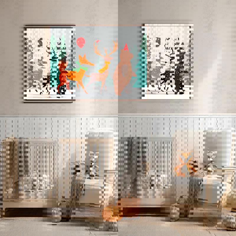 Christmas Abbey Road canvas art in soft pastel colors, minimalist festive crosswalk, perfect kids' bedroom wall decor Christmas Abbey Road canvas art in soft pastel colors, minimalist festive crosswalk, perfect kids' bedroom wall decor