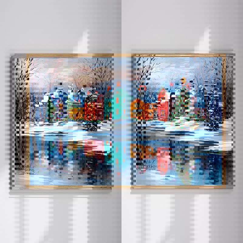 Landscape art canvas for serene home office decor, featuring a tranquil nature scene to create a relaxing workspace wall. | Familywalldecor