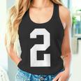 2番の大学スポーツスタイル。ホワイト。 タンクトップ