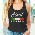 Ciao Italia トリコロールグリーン 白と赤 イタリア国旗 イタリア タンクトップ