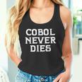 Cobol Never Dies 面白いコボルプログラマー ミニマリストデザイン タンクトップ