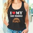 Cute I Love My Toy プードル 犬の飼い主 タンクトップ