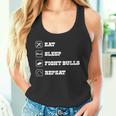 Eatleep Fight Bulls Repeat Bullsシリーズ ロデオクラウン タンクトップ