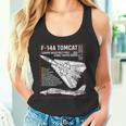F-14 Tomcat Us American Carrier航空機 ブループリント タンクトップ