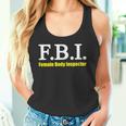 メンズ Fbi Female Body Inspector Meme Novelty Apparel タンクトップ