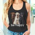 Be Happy ラブラドールレトリバー ゴールデンブラックブラウン チョコレートラボ タンクトップ