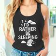 I'd Rather Beleeping leep Quote タンクトップ