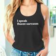 Ipeak Fluentarcasm ユーモアファンのための面白くて機知に富んだグラフィック タンクトップ