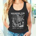 Jdヴァンス軍事選挙2028年アメリカ国旗支持のための兵士 タンクトップ