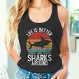 Life Is Better Withharks Around レトロ シャーク タンクトップ