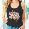 Love Peace Happiness 60年代70年代ヒッピーフラワーパワー タンクトップ