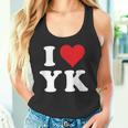 I Love Yk Initials I Heart YK First Last Name Y K タンクトップ