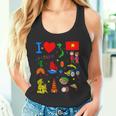 I Loveietnam手描き ベトナムのランドマーク、旗、地図 タンクトップ
