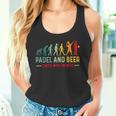 Padel Y Cerveza Evolución Divertida Para Amantes Del Pádel Camiseta sin mangas