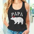 Papa Bear Xmas Buffalo Plaid Lights Matching Family Pajama タンクトップ
