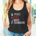 Peace Love Bass トロンボーン楽器 バス トロンボーン奏者 タンクトップ