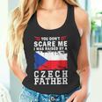 Raised By A Czech Father Father's Day Czech Republic Flag タンクトップ