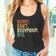 Sorry Can't Bodypump Bye 面白い ワークアウト ジム フィットネス ヴィンテージ タンクトップ
