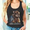 Tanuki Elite Forces No1 タヌキ精鋭部隊 漢字 動物 かわいい狸 たぬき おもしろ アニマル タンクトップ