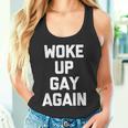 Woke Up Gay Again ayingarcastic Gay Pride Gay タンクトップ