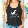 You Are Offline T-Rex 恐竜のラン ピクセルアート 恐竜ゲーム タンクトップ