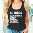 おじいちゃんスカッシュプレイヤーヒーローレジェンド-おじいちゃんスカッシュ タンクトップ