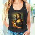 おもしろビールモナリザ絵画アートママパパ。 タンクトップ