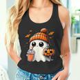 かわいいおばけを飲むかぼちゃスパイス ゴーストハロウィンコスチューム タンクトップ