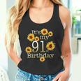 かわいいひまわり Its My 91歳の誕生日 91歳の誕生日 タンクトップ