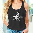 かわいいオカメインコのシルエットハート 鳥好きの方に タンクトップ