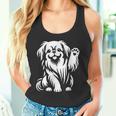 かわいいペキニーズ ハート足犬グラフィック デザイン タンクトップ