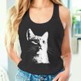 かわいい猫のポートレートデザイン。 タンクトップ
