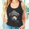 くま かわいい 動物 アート グラフィック イラスト モチーフ クマ タンクトップ