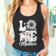 アイ・ラブ・マルチーズ・ドッグ・オーナー・ファニー・ポー・プリント・サンフラワー・ラバー タンクトップ
