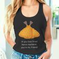 アジフライ好きなら、あなたは私の友達、アジフライ好き共有メッセージ タンクトップ