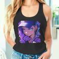 アニバエオタク美少女アニメ少女 紫髪ミステリアス タンクトップ