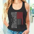 アメリカ、愛国的なアメリカ国旗、ペイズリー、バンダナプリント。 タンクトップ
