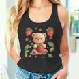 イチゴファンのための素敵なフルーツとテディベアのコスチューム タンクトップ