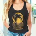 イルカ 海 夕日 月 反射 自然 恋人 ギフト タンクトップ