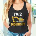 キッズ I'm 2 And Digging It 男の子向けのかわいいショベルデザイン タンクトップ