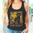 クリムト絵画の黒猫、猫好き、アーティスト美術学生 タンクトップ