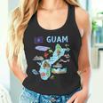 グアム、主要都市、旗、アメリカの観光名所地図 タンクトップ