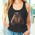 サングラスの牙を持つセイウチ アザラシ セイウチ タンクトップ