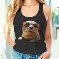 サングラスをかけたアザラシ かわいいアザラシ タンクトップ