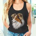 シェットランド・シープドッグ かわいい子犬の顔 犬好き ペット飼い主 タンクトップ