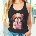 シーズー ボバティー バブルティー アニメ カワイイ 犬 タンクトップ