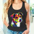 ジャック・ラッセル・テリア ブライトカラー ポップアート 愛犬家 タンクトップ